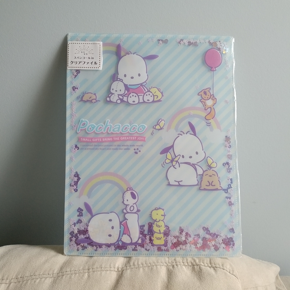 Sanrio Pochacco confetti shaker file folder